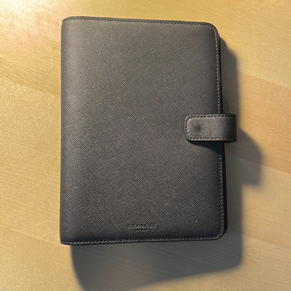 Coach Leather Agenda Folio